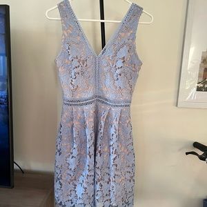 Francesca’s Blue and Nude Lace dress